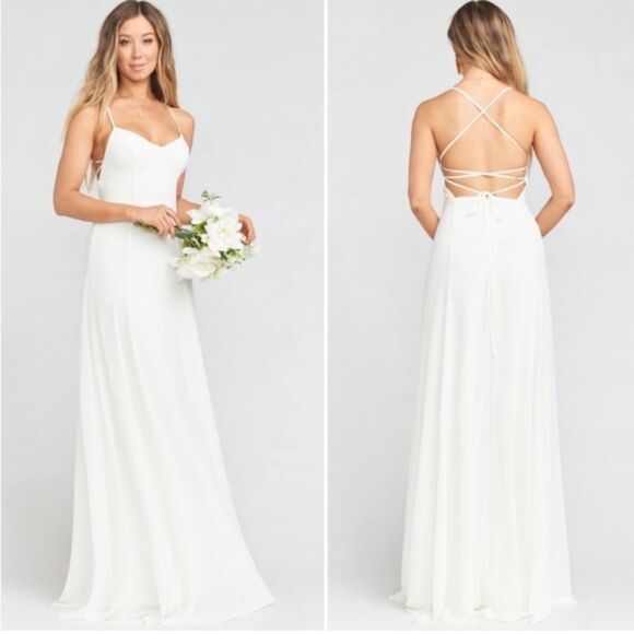 NWT Show‎ Me Your MuMu Godshaw Goddess Gown Women’s XXL Wedding White - Picture 1 of 6